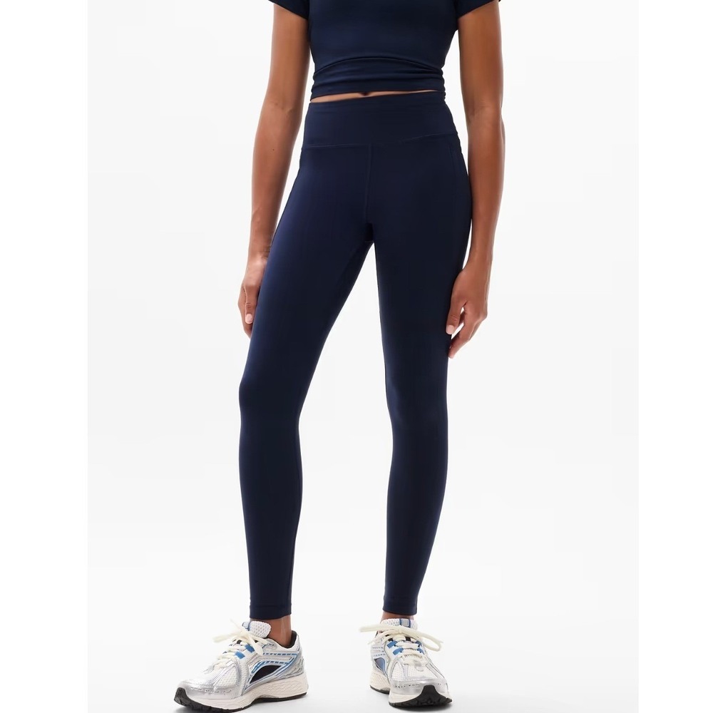 Athleta Womens Navy Blue High Waisted Performance Leggings RN54023 Size S